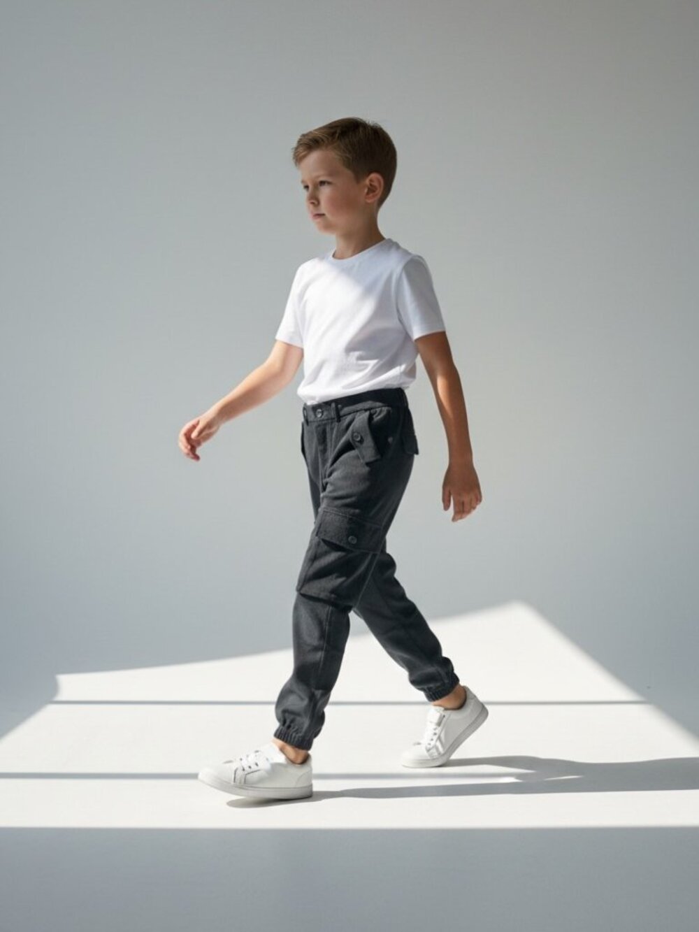 NWT Gaudi Corduroy Black Boys Cargo Pants 14